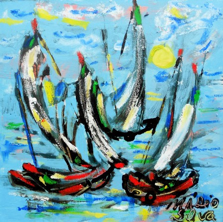 Barcas Óleo s/tela 30x30cm 2012